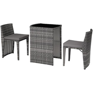 GmbH Aluminium Rattanset Bistro Hamburg - grau 404210