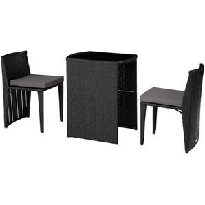 GmbH Aluminium Rattanset Bistro Hamburg - schwarz 404208