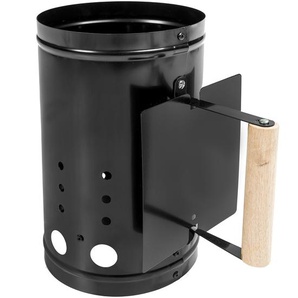 GmbH Anzündkamin mit Hitzeschild - schwarz 401663