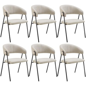 GmbH Armlehnstuhl Bedano, gepolstert, Webstoff, 150 kg - greige, 6er Set 405513