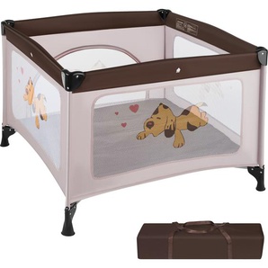 GmbH Baby Laufstall Tommy Junior 105x105x78cm - braun 402207