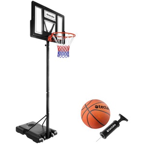 GmbH Basketballkorb Dirk, Korbhöhe 230 - 305 cm, mit Ball & Pumpe - schwarz 405214