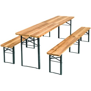 GmbH Bierzeltgarnitur Ralf 3-tlg. klappbar - braun 402189