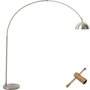 GmbH Bogenleuchte Arcus, Stahl, Retro-Stil, 60W - Nickel matt 405202