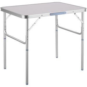 GmbH Camping Klapptisch aus Aluminium 75x55x68cm - grau 401066