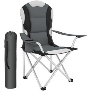 GmbH Campingstuhl mit Polsterung - grau, pro Stück 401050