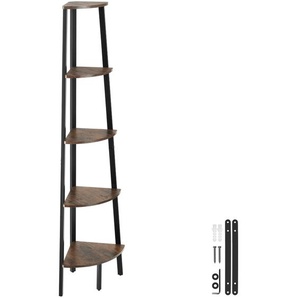 GmbH Eckregal Portland 34x34x158,5cm - Industrial Holz dunkel, rustikal 404775