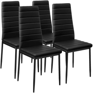 GmbH Esszimmerstühle Kunstleder - schwarz, 4er Set 401843