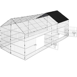 GmbH Freigehege Kaninchen inkl. Sonnenschutz 180 x 75 x 75 cm - schwarz 402421