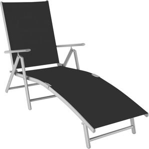 GmbH Gartenliege Marisol aus Aluminium, 7-stufig - schwarz/silber 403259