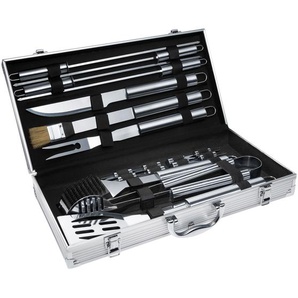 GmbH Grillbesteck aus Edelstahl 18-tlg. - grau 400840