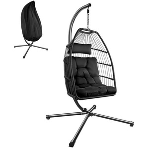 GmbH Hängesessel Ariane mit Gestell und Kissen 160kg - schwarz 404981