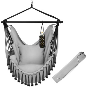 GmbH Hängesessel Malika, Boho-Style, Belastbarkeit 150kg - grau 405079