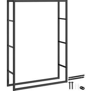 GmbH Kaminholzregal Tuby, für In- & Outdoor, 100,5x25x150cm - schwarz 405378