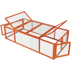 GmbH Kaninchenstall mit 4 Türen 181x90x48cm - braun 404403