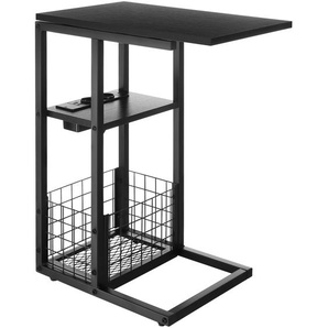 GmbH Laptop-Beistelltisch Rhea, C-Form, mit Ladestation - schwarz 405308