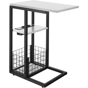 GmbH Laptop-Beistelltisch Rhea, C-Form, mit Ladestation - weiß 405309