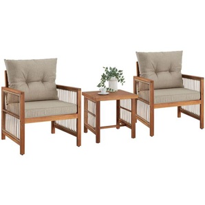 GmbH Lounge-Set Eivissa im Rope-Design mit XXL-Polsterung - natur 406109