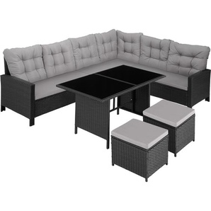 GmbH Rattan Lounge Barletta - schwarz 404252