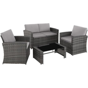 GmbH Rattan Lounge Jesolo - grau/hellgrau 404918