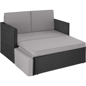 GmbH Rattan Lounge Korfu - schwarz/grau 405081