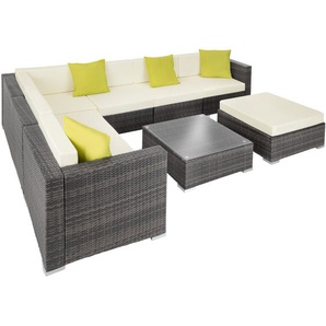 GmbH Rattan Lounge mit Aluminiumgestell Marbella - grau 403838