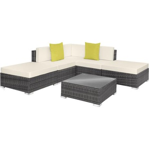 GmbH Rattan Lounge mit Aluminiumgestell Paris - grau 403832