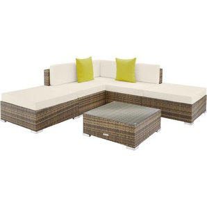 GmbH Rattan Lounge mit Aluminiumgestell Paris - natur 403745
