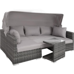 GmbH Rattan Lounge mit Aluminiumgestell San Marino - grau 403237