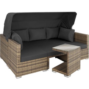 GmbH Rattan Lounge mit Aluminiumgestell San Marino - natur 403713