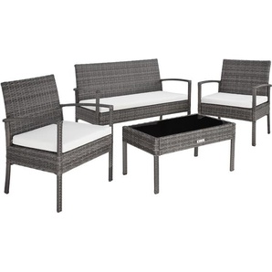 GmbH Rattan Sitzgruppe Sparta 3+1 - grau 403398
