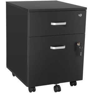 GmbH Rollcontainer Vagur, 2 abschließbare Schubladen - schwarz 405458