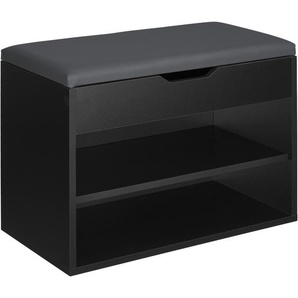GmbH Schuhbank Jasmina mit Sitzpolster 60x30x43,5cm - schwarz 403615