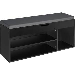 GmbH Schuhbank Natalya mit Sitzpolster 104x30x49cm - schwarz 403624