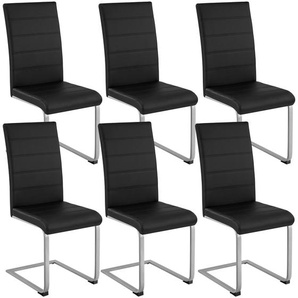 GmbH Schwingstühle, Kunstleder - schwarz, 6er Set 403895