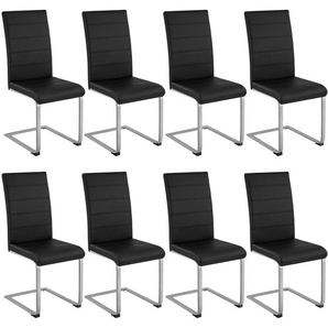 GmbH Schwingstühle, Kunstleder - schwarz, 8er Set 404127