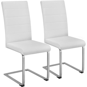 GmbH Schwingstühle, Kunstleder - weiß, 2er Set 402550