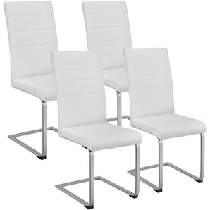 GmbH Schwingstühle, Kunstleder - weiß, 4er Set 402554