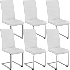 GmbH Schwingstühle, Kunstleder - weiß, 6er Set 403896