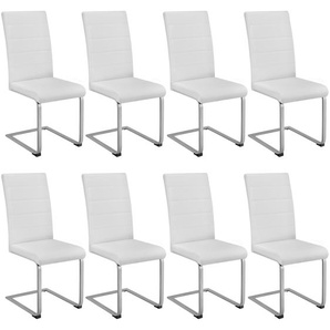 GmbH Schwingstühle, Kunstleder - weiß, 8er Set 404128