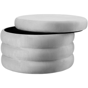 GmbH Sitzhocker Altu XL, gepolstert, Stauraum - Samtoptik grau 405926
