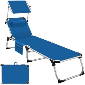 GmbH Sonnenliege Aurelie aus Aluminium, 6-stufig - blau 405104