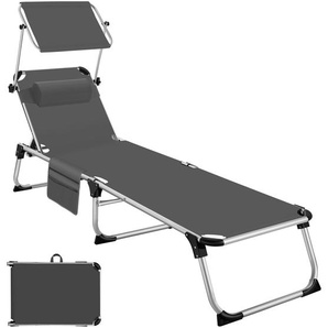GmbH Sonnenliege Aurelie aus Aluminium, 6-stufig - grau 405100