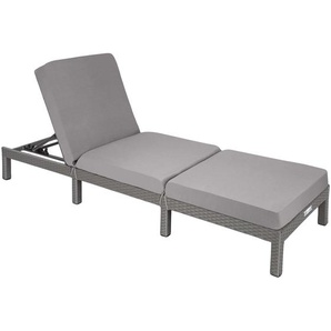 GmbH Sonnenliege Rattan Sofia - grau 402308