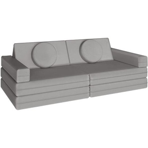 GmbH Spielsofa Lilly, 8-teilig, mit Schlaffunktion - 120 cm, grau 405172
