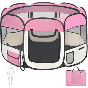 GmbH Tierlaufstall aus Polyester inkl. Tragetasche - rosa 400733