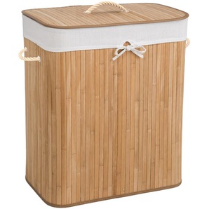 GmbH Wäschekorb mit Wäschesack eckig - 100 L, beige 401834