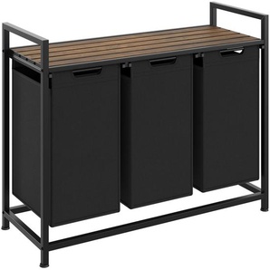 GmbH Wäschesortierer mit Ablage, Industrial Style - 34 x 93,5 x 72 cm 405163