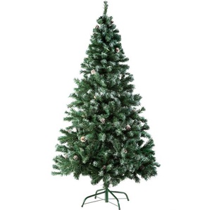 GmbH Weihnachtsbaum künstlich mit Zapfen und Metallständer 180cm - grün 402822