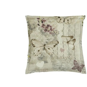 GO-DE Auflage Sommerfugl - beige - Materialmix - 50 cm - 6 cm | Möbel Kraft